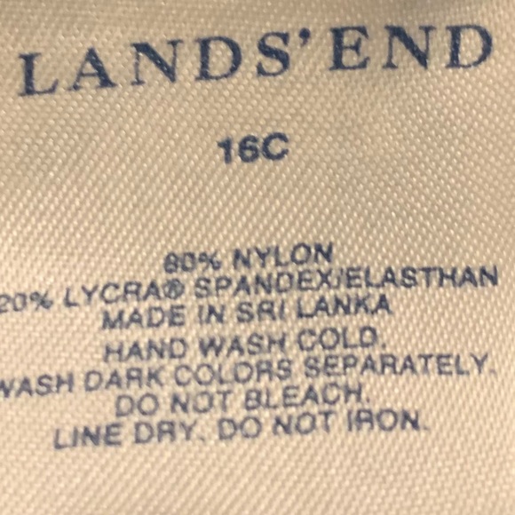 Lands End tankini top, paisley halter swimsuit 16C - Picture 7 of 8